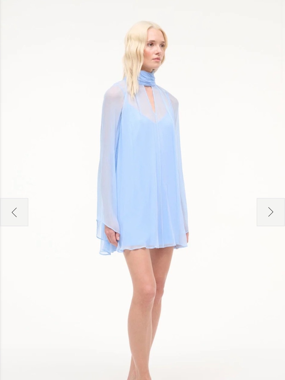 Staud Esther Mini Dress Clear Blue - Picture 3 of 6